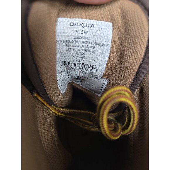 DAKOTA Men's 8517 Quad Comfort 8 Inch Steel Toe Composite Plate Work Boots 9.5W - Picture 4 of 7